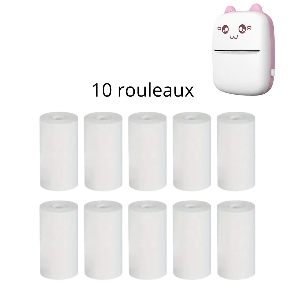Papier thermique 5.7x2.5cm idéal mini imprimante - Rouleau EURO10 STORE