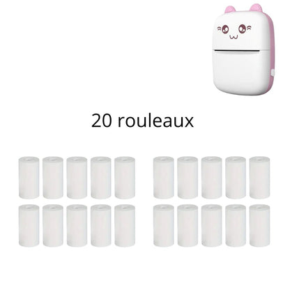 Papier thermique 5.7x2.5cm idéal mini imprimante - Rouleau EURO10 STORE