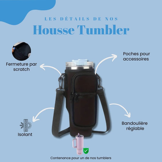 Porte-tumbler bandoulière ajustable et poche intégrée EURO10 STORE