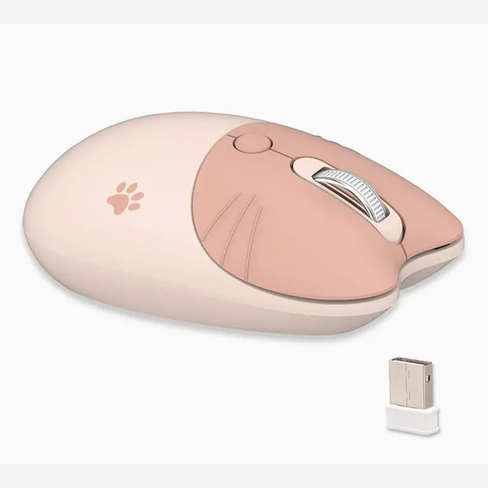 Souris_sans_fil_Chat_Mia_rose_pastel